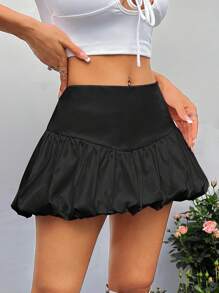SHEIN ICON Women's Low Waist Ruffle Mini Skirt, Summer