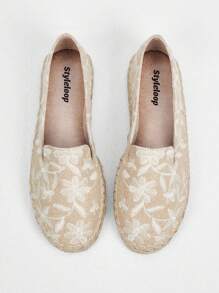 Styleloop Women's Round Toe Flat Resort Style Hollow Embroidered Flats Summer Vacation Shoes Summer Sale  Boho Feels Vintage Frenchy Shoes Halloween Christmas Fall