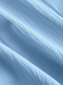 SHEIN MOD 女式纯色简约日常细肩带连体裤 - 淺藍色 - 查看 4