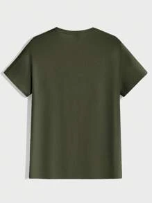 SHEIN Cottnline Multi-Pack Round Neck All-Match T-Shirt - Dusty Blue - View 8