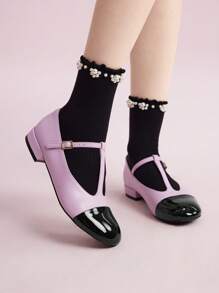 CUCCOO DOLLMOD Women's Flat Shoes With Unique Design, Perfect For Daily Outfits Vacation Shoes Summer - Purple - View 4