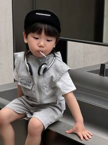 Leichtes Sommer Lässig Outfit für Jungen im Street Style - Grau - Übersicht 6