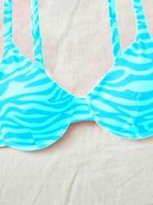 Swim Vcay 2PCS Women's Summer Beach Zebra Print Sexy Bikini Set 2025