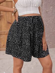 SHEIN 孕妇随机印花简约日常裤子