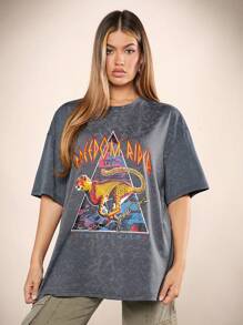 SHEIN Unity Women's Graphic Tee - Grey - View 6