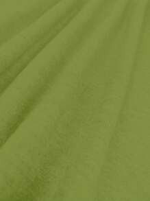 SHEIN Unity Women's Spring/Summer Solid Color Casual Fit Knit Short Sleeve Top With Stand Collar - Green - View 4