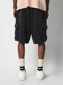 SUMWON Cargo Drop Crotch Jorts - Black - View 4