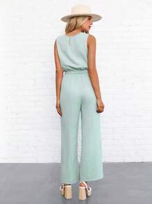 SHEIN LUNE 2入組女士休閒配適背心和褲子套裝，極柔軟舒適 - 白色 - 查看 2