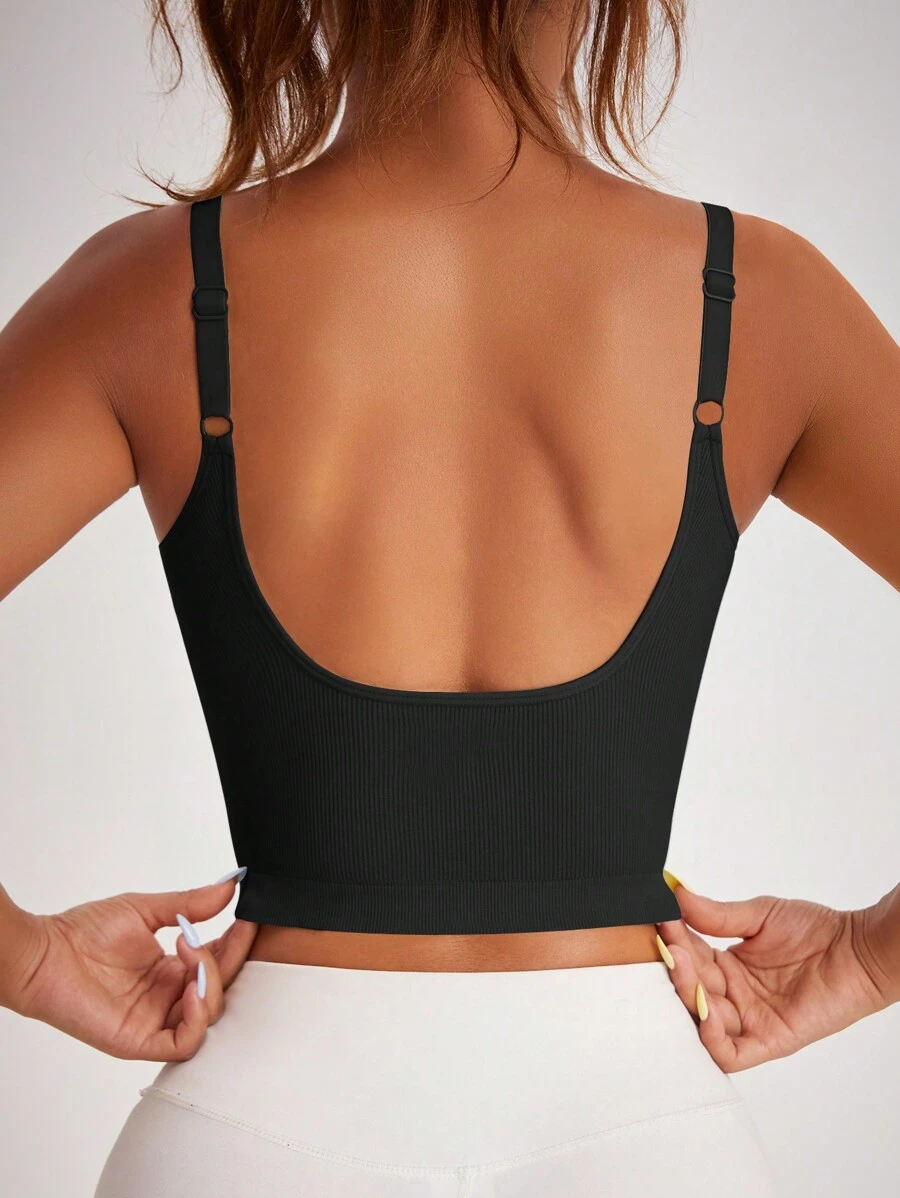 Seamluxe SHEIN Sport Slogan Graphic Sports Teeworkout Tank Top - Black - View 1