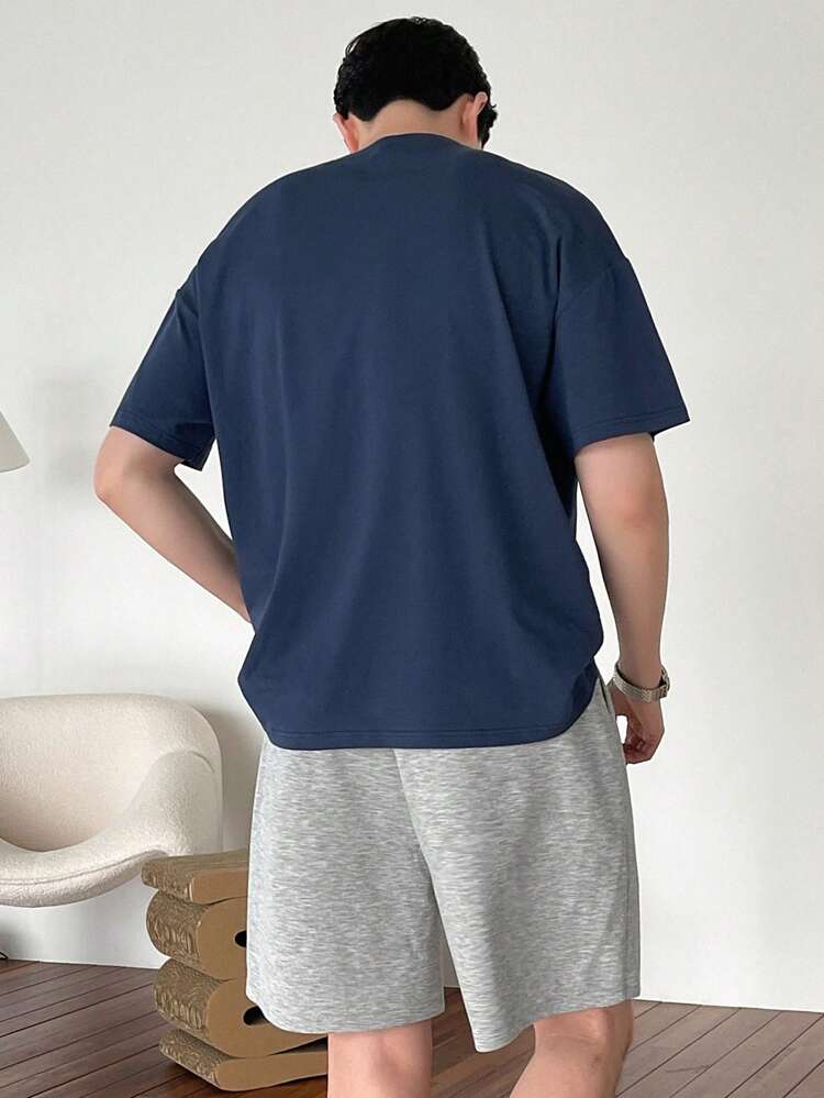 Men's Summer Letter Printed 2pcs/Set