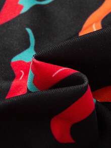 Men's Boxer Briefs With Personalized Chili Pepper Print - Black - View 4