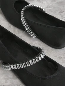 SHUZIA Women's Plain Classic Daily Flat Shoes - Black - View 5