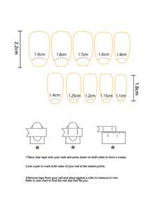 ROMWE 24入組長款棺材蝴蝶裝飾假指甲 - 淺粉色 - 查看 3