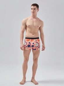 Men's Fashion Fruit Print Boxer Shorts - Multicolor - View 3