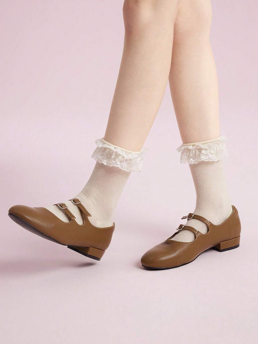 CUCCOO DOLLMOD Women's Brown Flat Shoes - Brown - View 1