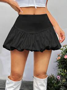 SHEIN ICON Women's Low Waist Ruffle Mini Skirt, Summer