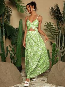 Travachic Damska prosta codzienna sukienka z nadrukiem (losowy wzór)