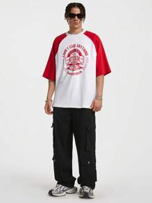 Manfinity Hypemode Herren Arbeitshose in lässiger Passform mit mehreren Taschen, geraden Beinen und langen, gewaschenen Cargo Jeans in einfachem Schwarz, für den Urlaub und als passende Hose für Paar - Schwarz - Übersicht 7