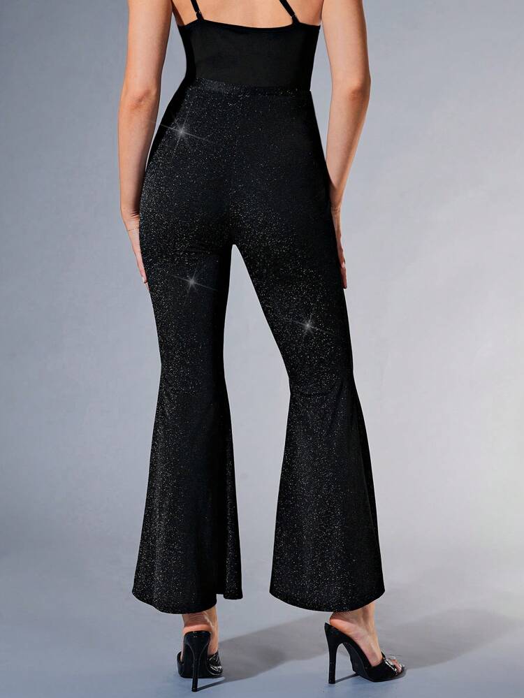 Maternity Comfy Afternoon Super High Waisted Flared Pants, Full-Length Fitted Pregnancy Trousers