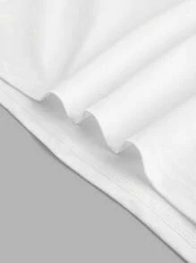 Manfinity Joysei Set de camiseta casual para hombres con patrón de árbol de coco y paisaje de unicolor, adecuado para el verano