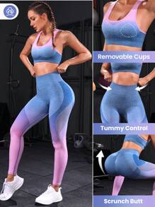 Easithlete Set bộ đồ thể thao Ombre - Nhiều màu - Xem 2