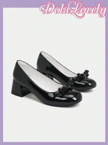 Dola Lovely 女士时尚百搭经典户外连衣裙搭配黑色蝴蝶结高跟鞋圣诞女巫秋季新年假期