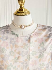 Tween Girl Random Flower Printed Dress