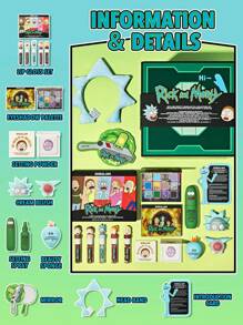 Rick and Morty X SHEGLAM ColeccióN Completa Set De Regalo De Maquillaje Con Brillo De Labios, Rubor, BáLsamo, Paleta De Sombras De Ojos, Polvos Compactos, Spray Fijador, Espejo De Mano, Esponja De Maquillaje, Caja De Regalo, Kit De Maquillaje GraduacióN CumpleañOs Vacaciones Verano OtoñO Y2K Elegante Moda Mujeres Maquillaje CosméTico Fiesta Playa Viaje Camping Aire Libre Escuela Campus ExcursióN Festivales DecoracióN Regalo Presente Rosa Chica Cosplay Mejor Color Encanto Vibra