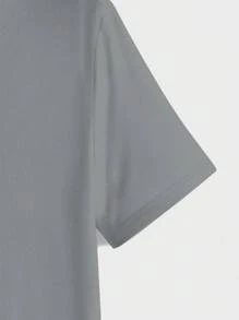 SHEIN Cottnline Multi-Pack Round Neck All-Match T-Shirt - Dusty Blue - View 10