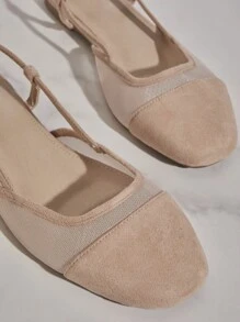 SHUZIA Women's Plain Patchwork Flat Shoes