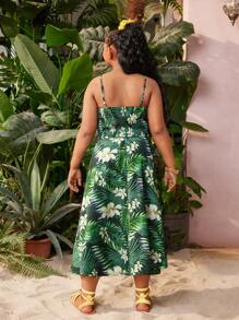 SHEIN Tween Girls Plus Size Holiday Casual Spring/Summer Woven Camisole & Mini Skirt Suit