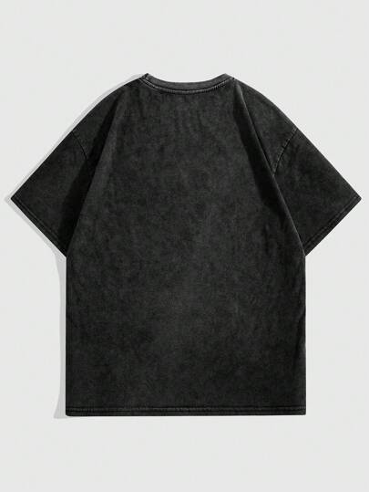 Camiseta de talla grande con estampado de araña y calavera, diseño deshilachado y desgastado por la nieve, con eslogan "NO TOQUES LA LÍNEA INFERIOR", para la escuela, para el verano