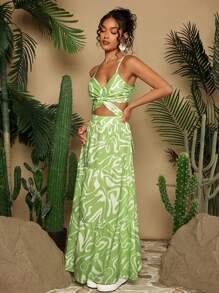 Travachic Damska prosta codzienna sukienka z nadrukiem (losowy wzór)