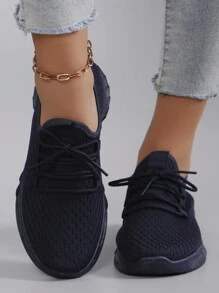 STEPREACH Fall/Winter Women's Casual Sports Shoes, Breathable, Comfortable, Lightweight, Lace-Up, Solid & Bright Colors, Slip-Resistant & Wear-Resistant, Pink,Sneakers For Women