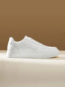 CUCCOO EASI Giày thể thao thường ngày đơn giản màu trơn cho nữ Giày thể thao thường ngày Giày thường ngày Đồ dùng học tập Giày thể thao mùa thu trở lại trường - trắng - Xem 2