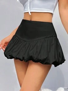 SHEIN ICON Women's Low Waist Ruffle Mini Skirt, Summer
