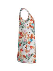Chiquease Women's Summer Floral Printed Sleeveless Casual Tank Dress With Round Neck - Orange - View 3