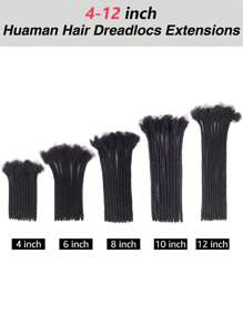 Boho Braids 0.6cm Thickness 4-14 Inch Options 10 Strands 100% Human Hair Dreadlock Extensions For Man/Women Hair Extensions Crochet Human Hair Knotless Braids - S1 - View 5