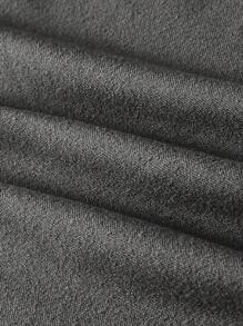 ROMWE Goth Vintage Cross Vine Slogan Distressed Print Plus Size Loose One-Shoulder Drop-Shoulder T-Shirt - Dark Grey - View 4