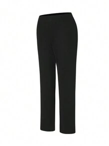 SHEIN Clasi Solid Color Turn Collar Single Breasted Suit Jacket And Pants Set