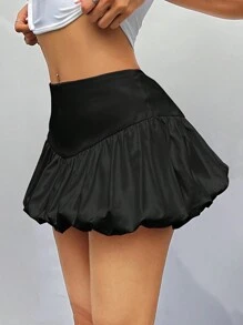 SHEIN ICON Women's Low Waist Ruffle Mini Skirt, Summer