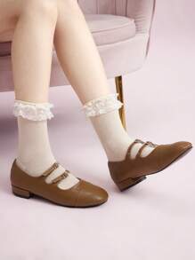 CUCCOO DOLLMOD Women's Brown Flat Shoes - Brown - View 4