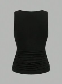 SHEIN LUNE Bộ 3 áo tank top nữ màu trơn, kiểu dáng giản dị, ôm sát cơ thể, hoàn hảo cho mùa hè. - Nhiều màu - Xem 5