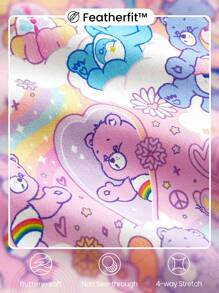 4.3英寸GLOWMODE X Care Bears™ FeatherFit™跨越式腰頂短褲，低度影響瑜珈日常穿著 - 彩色 - 查看 7