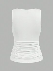 SHEIN LUNE Bộ 3 áo tank top nữ màu trơn, kiểu dáng giản dị, ôm sát cơ thể, hoàn hảo cho mùa hè. - Nhiều màu - Xem 12