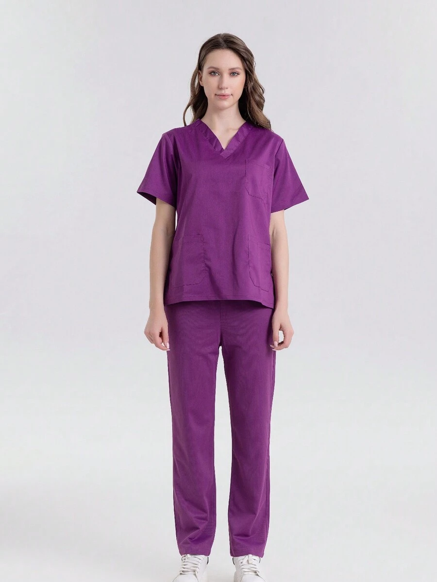 Stretch Women Scrub Uniforms Nurse Set