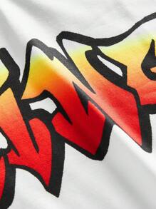 Manfinity VCAY 2pcs/Set Men Plus Size Casual Loose Short Sleeve T-Shirt And Drawstring Shorts Outfits - Multicolor - View 5