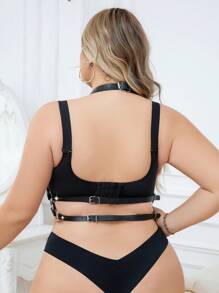 Accessoires de soutien-gorge à lanières à la mode pour femmes de grande taille - Noir - Voir 2