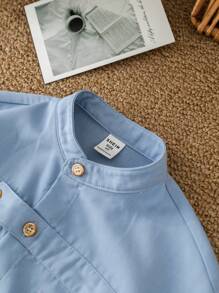 Young Boy Loose Fit Short Sleeve Shirt And Shorts Set