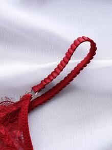 Spicy Aura 女士纯色蕾丝性感内衣（3件）适合外出 - 彩色 - 查看 4